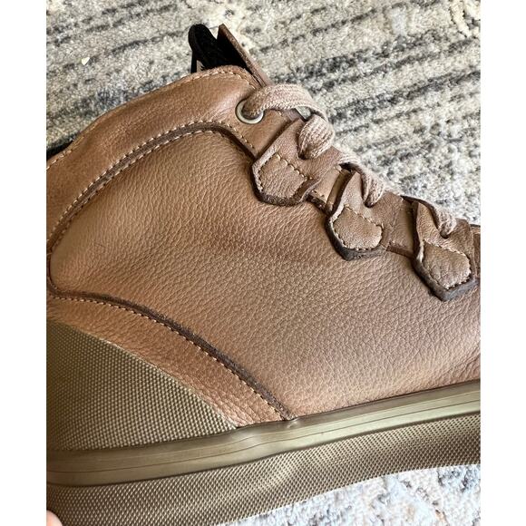 SOREL Caribou Mid Waterproof Lace Up Leather Sneaker Khaki Size 9 - Picture 12 of 16